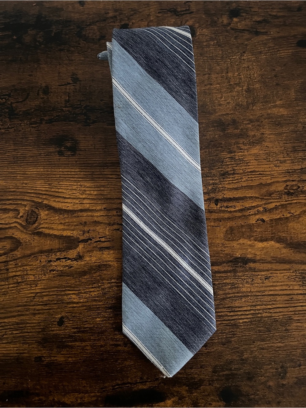 Louis Feraud Two-Tone Blue Striped Men's Tie
